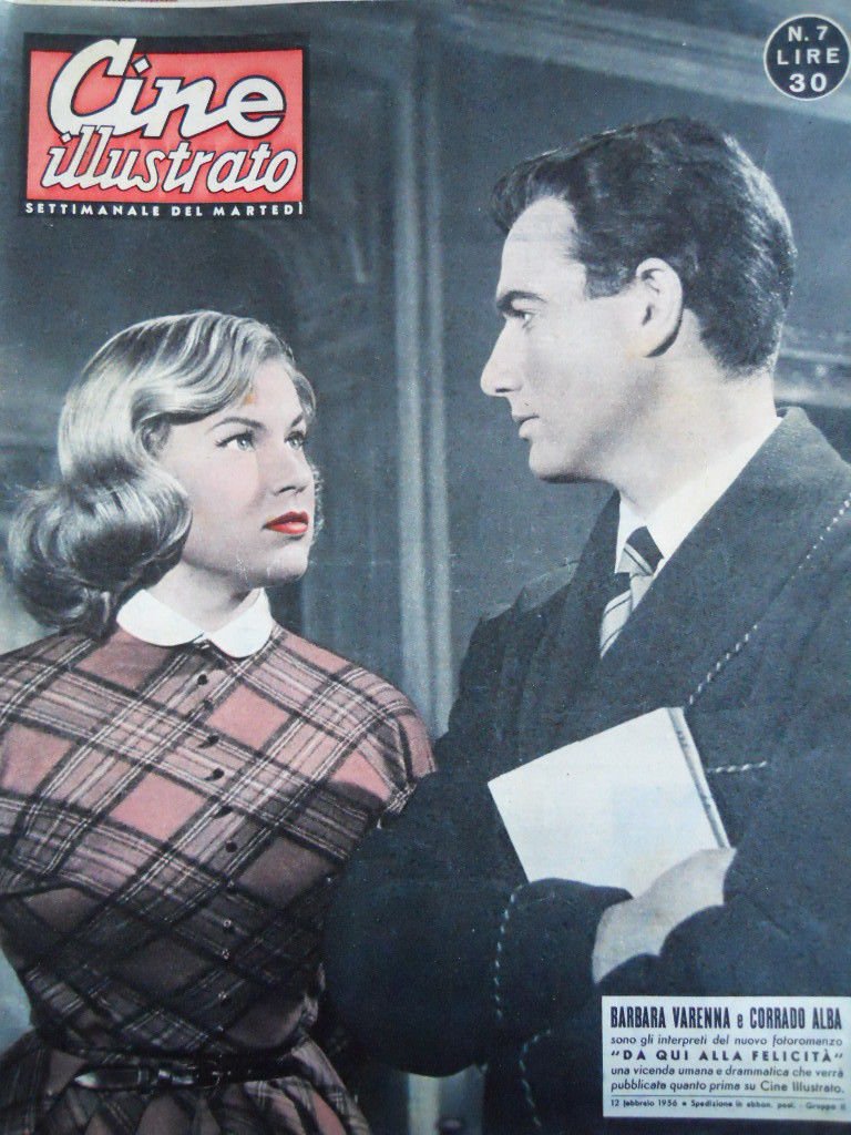 CINE ILLUSTRATO magazine side cover Issue 7 12 February 1956