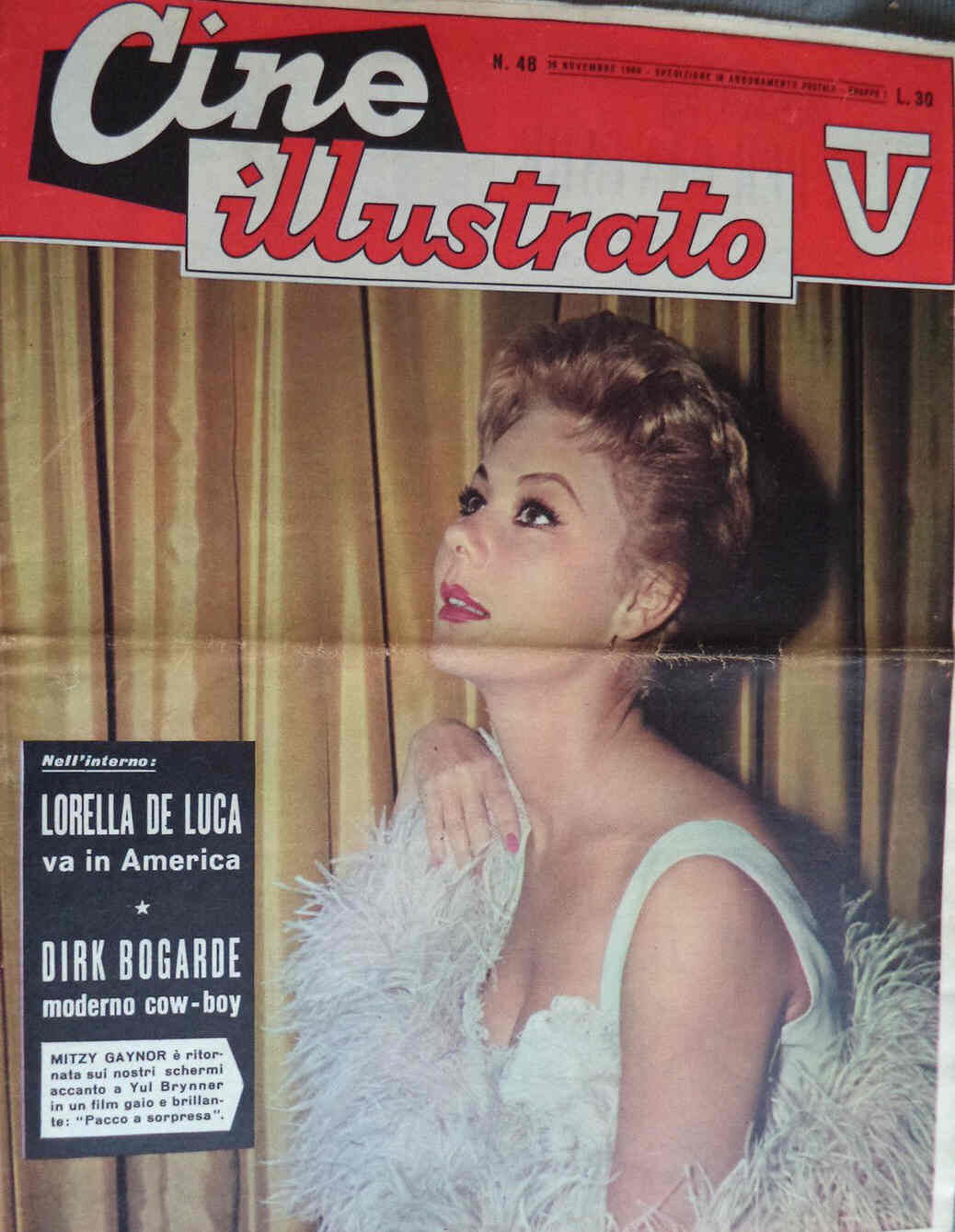 CINE ILLUSTRATO magazine side cover Issue 48 26 November 1960