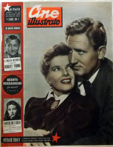 CINE ILLUSTRATO magazine side cover 15 May 1949