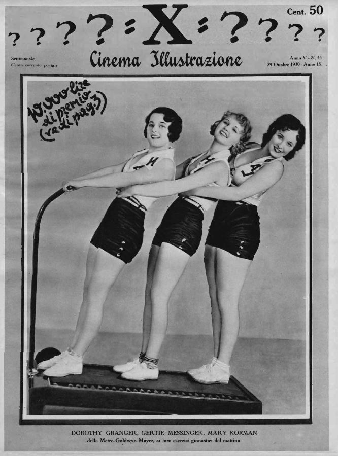 CINEMA ILLUSTRAZIONE magazine side cover Issue 44 29 October 1930