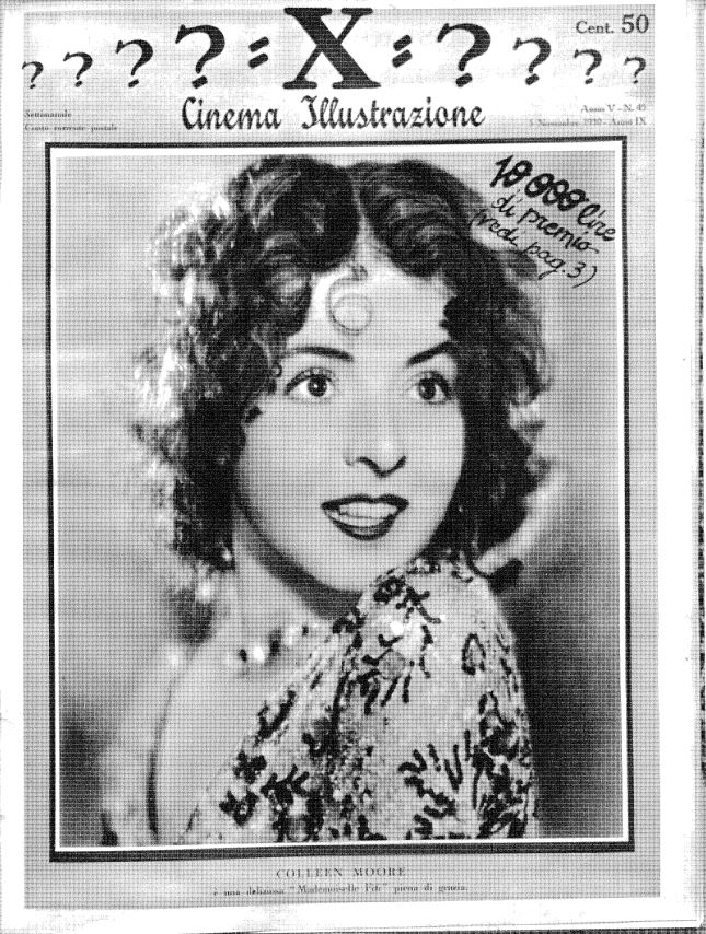 CINEMA ILLUSTRAZIONE magazine side cover Issue 45 5 November 1930