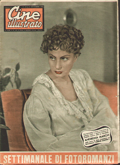 CINE ILLUSTRATO magazine side cover Issue 38 21 September 1952