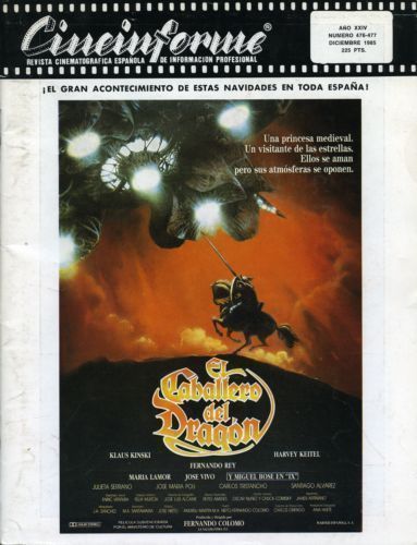 CINEINFORME magazine side cover Issue 476/477 December 1985
