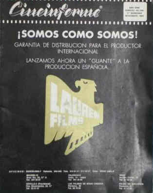 CINEINFORME magazine side cover November 1984