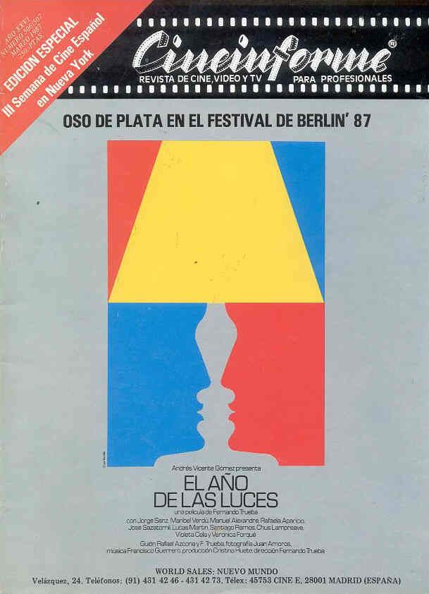 CINEINFORME magazine side cover March 1987