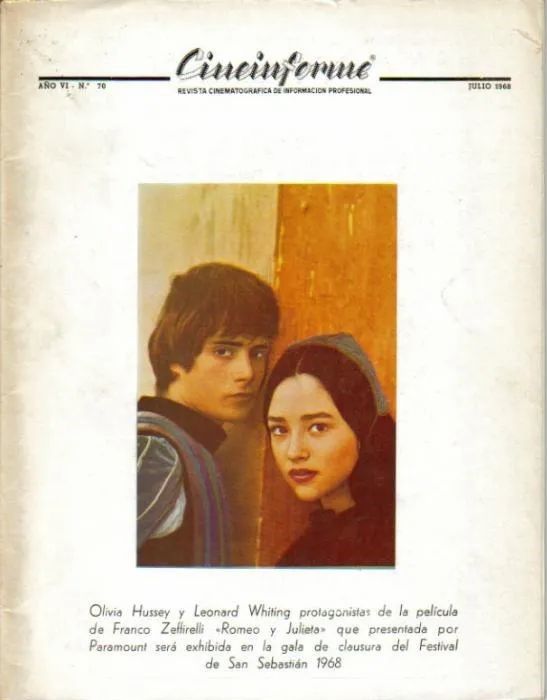 CINEINFORME magazine side cover Issue 70  July 1968