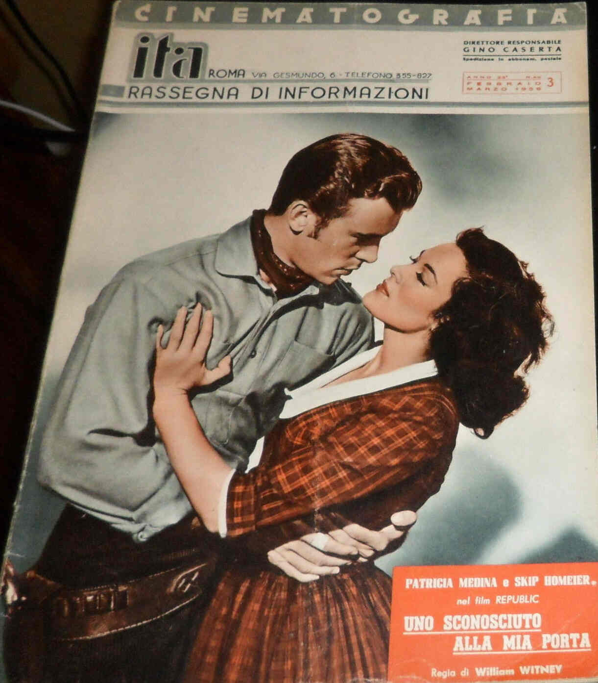 CINEMATOGRAFIA ITA magazine side cover February/March 1956