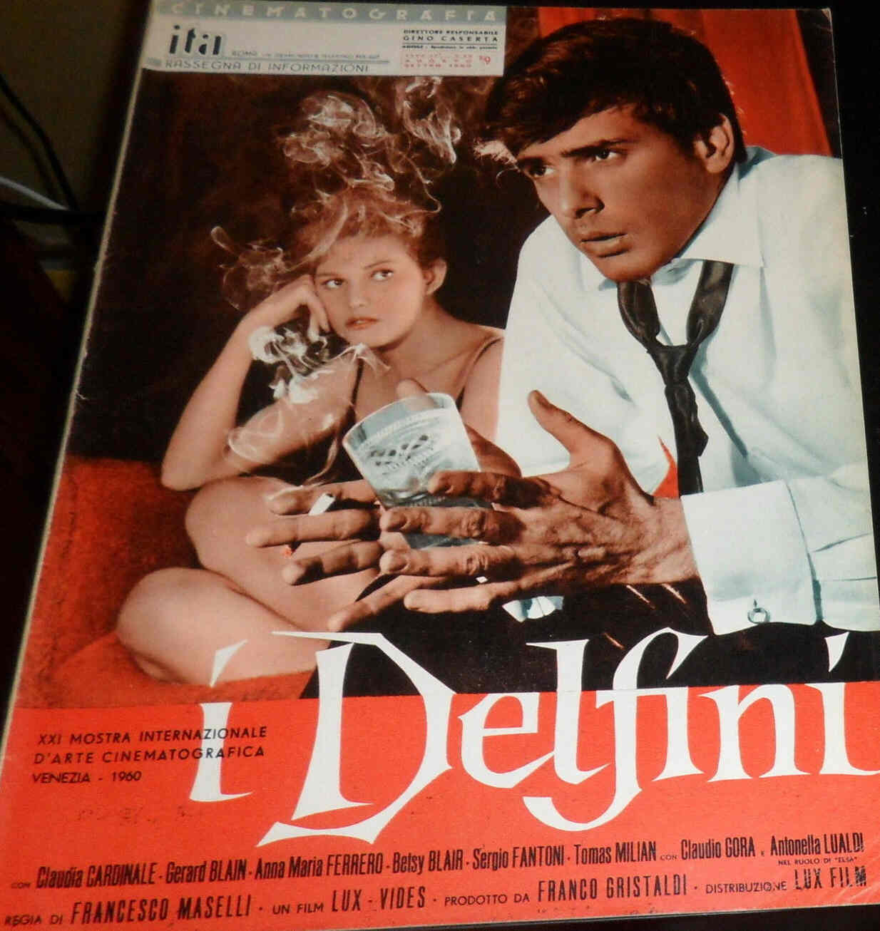 CINEMATOGRAFIA ITA magazine side cover August/September 1960