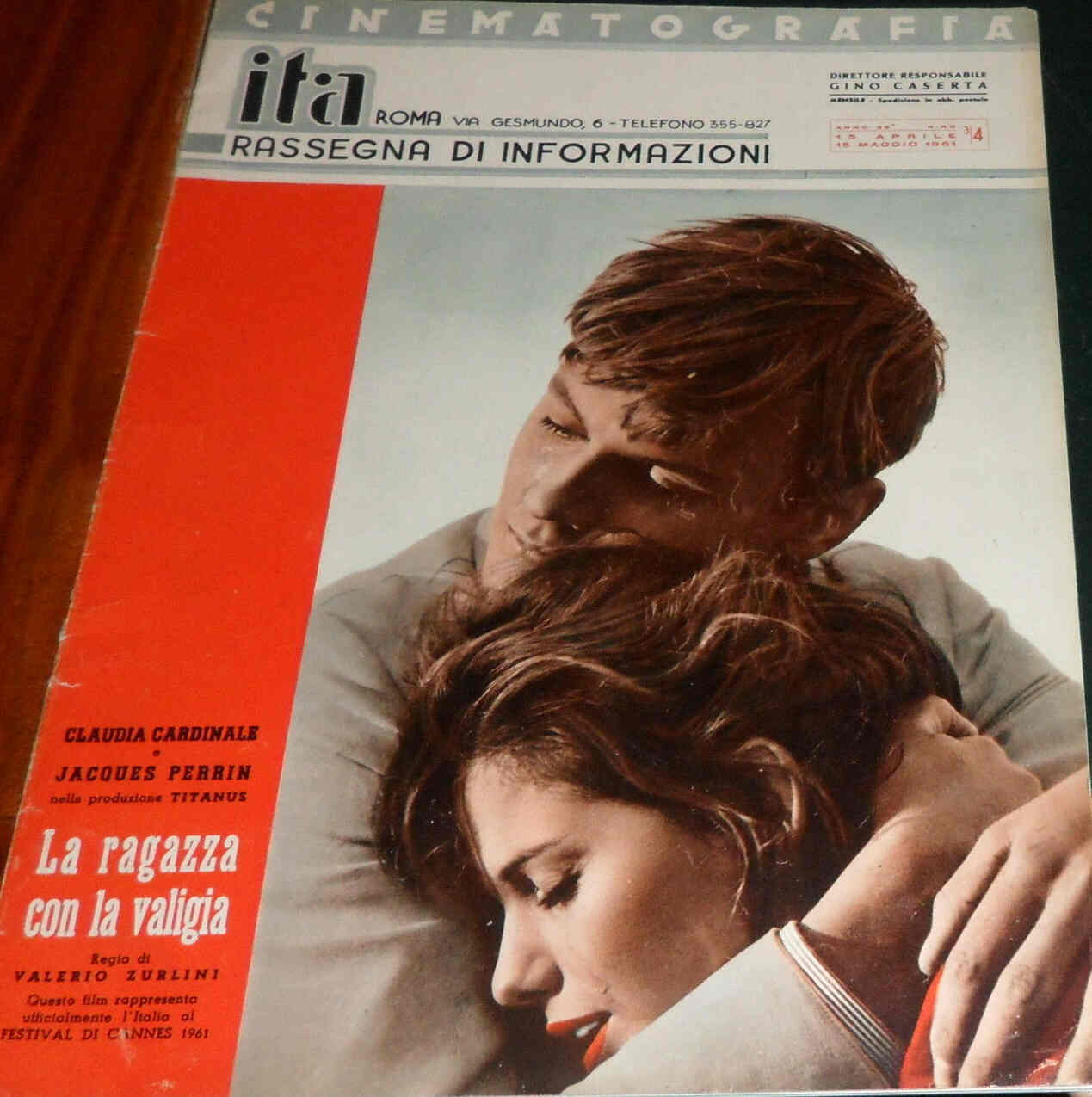 CINEMATOGRAFIA ITA magazine side cover April/May 1961