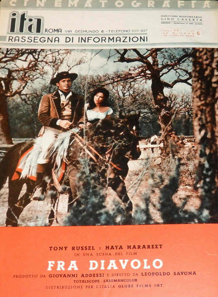 CINEMATOGRAFIA ITA magazine side cover June/July 1962