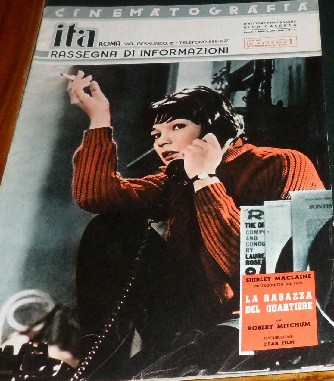 CINEMATOGRAFIA ITA magazine side cover January/February 1963