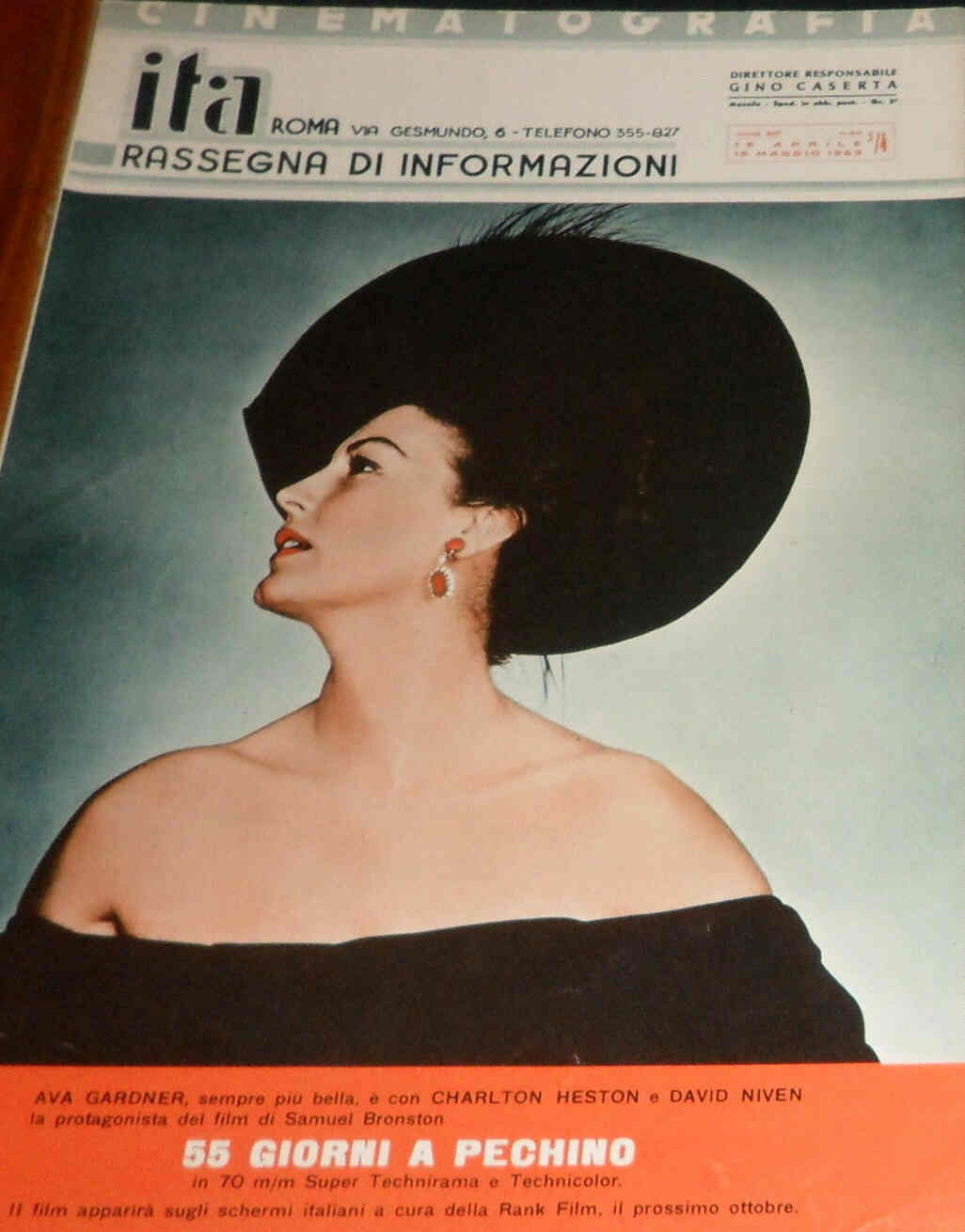 CINEMATOGRAFIA ITA magazine side cover March/April 1963