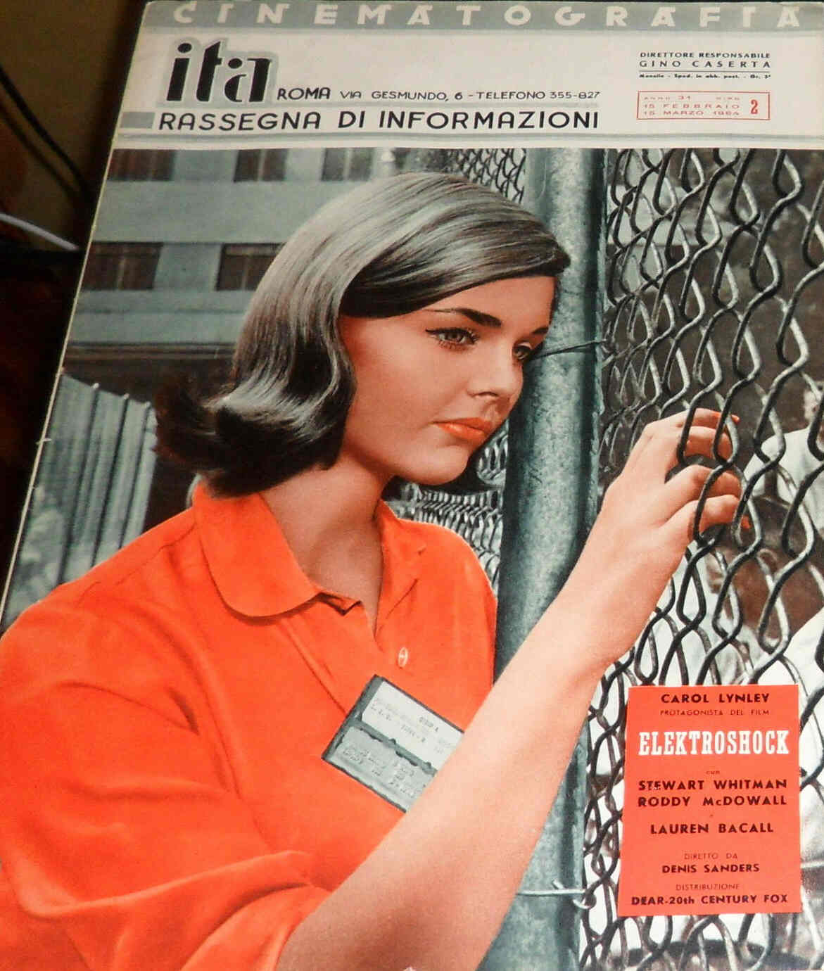 CINEMATOGRAFIA ITA magazine side cover February/March 1964
