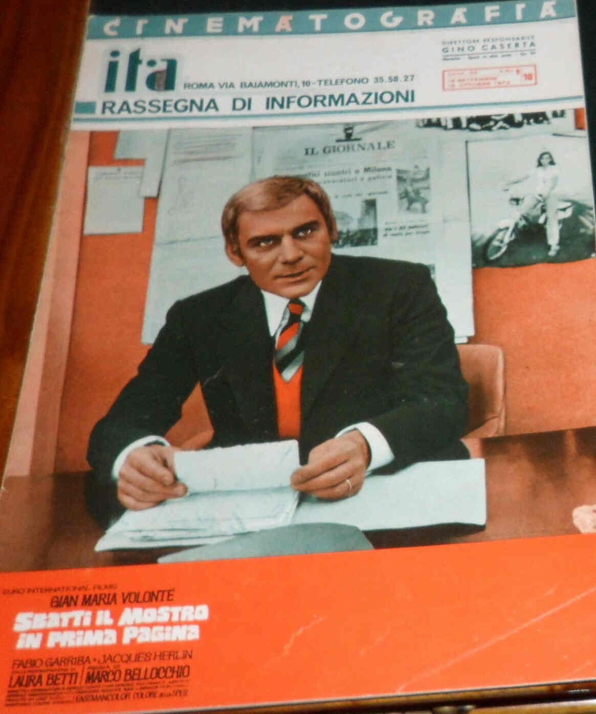 CINEMATOGRAFIA ITA magazine side cover September/October 1972