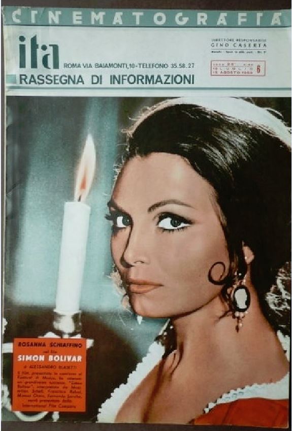 CINEMATOGRAFIA ITA magazine side cover 15 July 1969