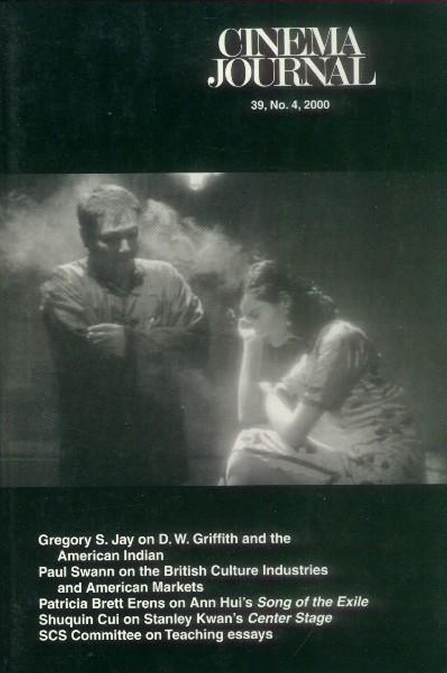 CINEMA JOURNAL magazine side cover Issue 156  Vol 39 No  4 Summer 2000