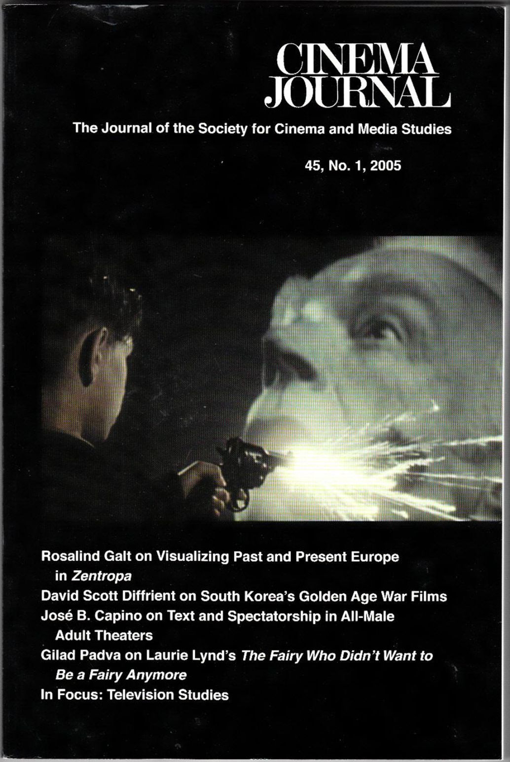 CINEMA JOURNAL magazine side cover Issue 177  Vol 45 No  1 Fall 2005