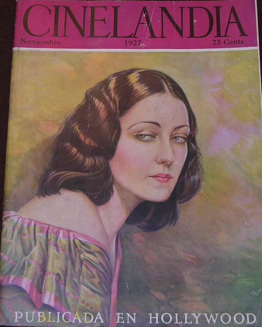 CINELANDIA magazine side cover November 1927