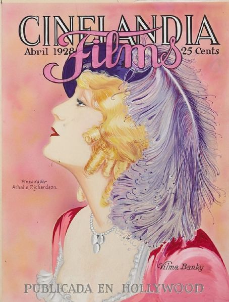 CINELANDIA magazine side cover April 1928