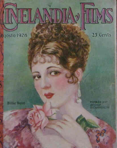 CINELANDIA magazine side cover August 1928