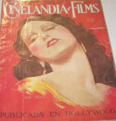 CINELANDIA magazine side cover February 1929