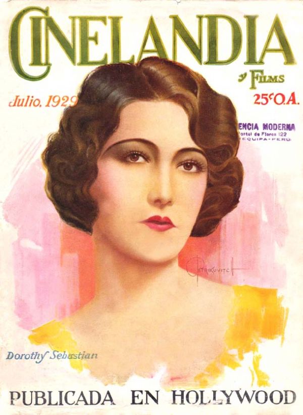 CINELANDIA magazine side cover July 1929