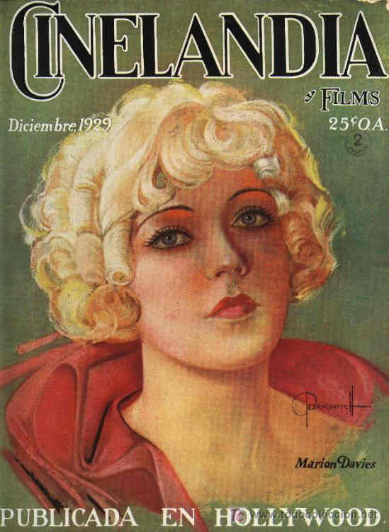CINELANDIA magazine side cover December 1929