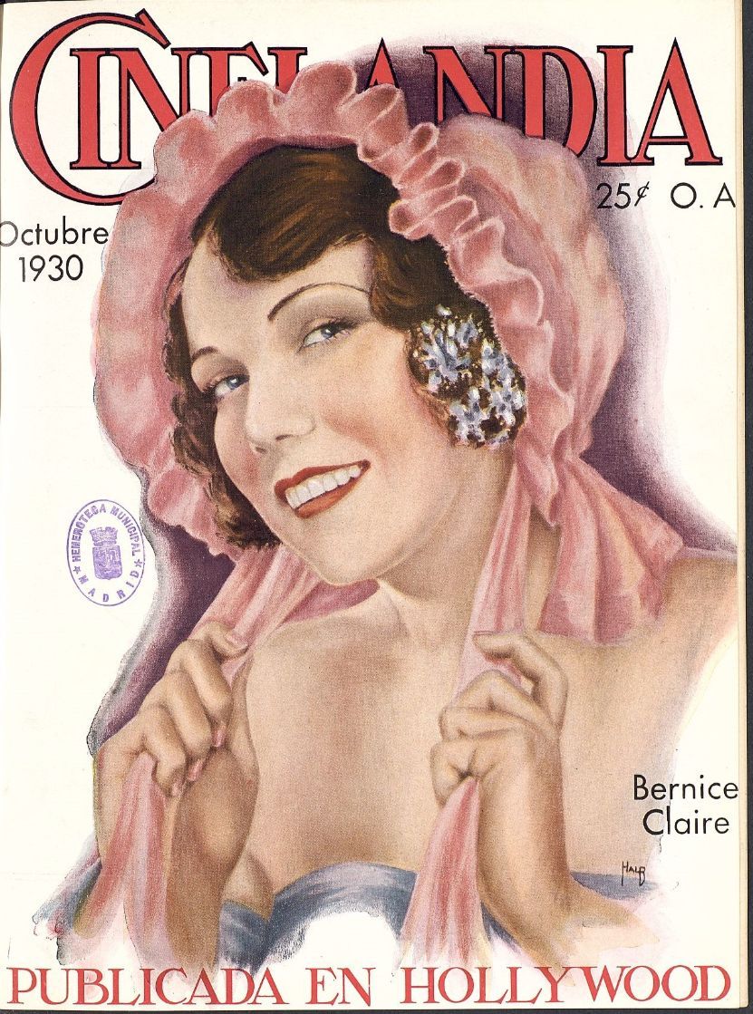 CINELANDIA magazine side cover October 1930