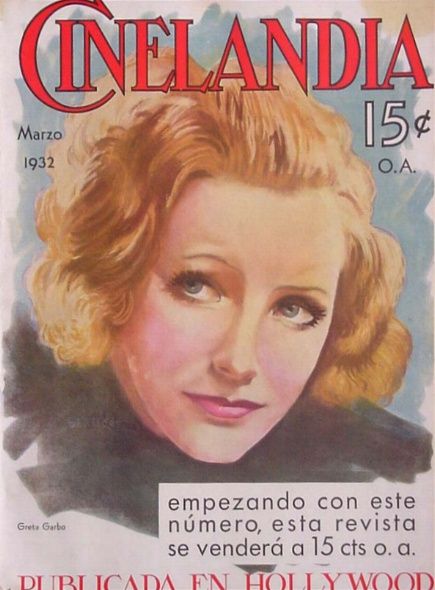 CINELANDIA magazine side cover March 1932