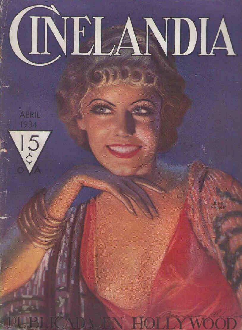 CINELANDIA magazine side cover April 1934