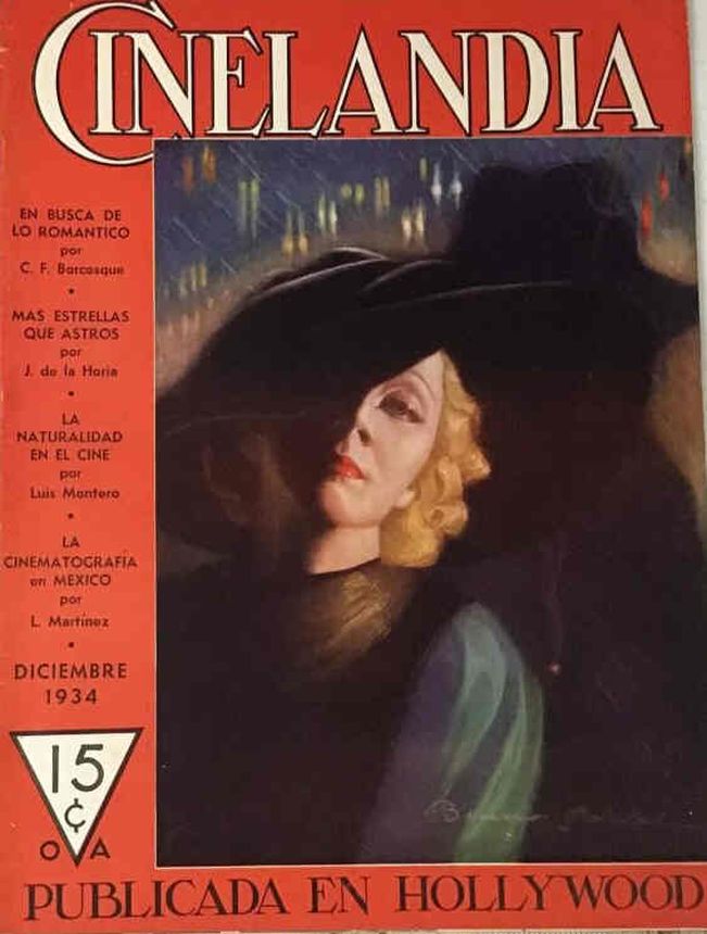 CINELANDIA magazine side cover December 1934