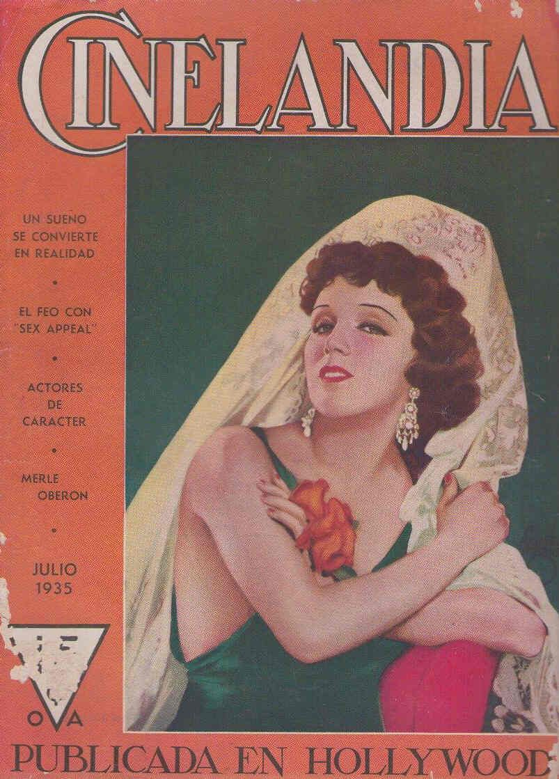 CINELANDIA magazine side cover July 1935