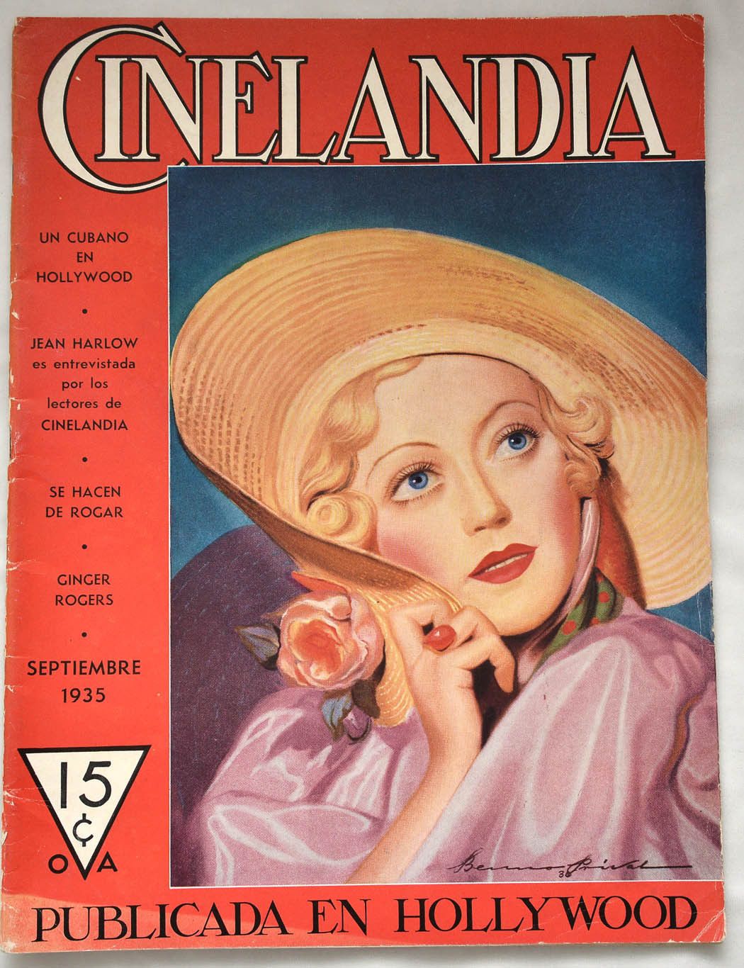 CINELANDIA magazine side cover September 1935