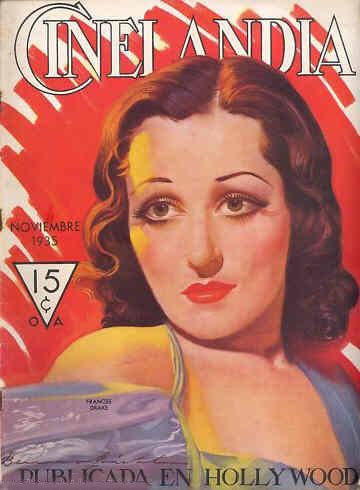 CINELANDIA magazine side cover November 1935