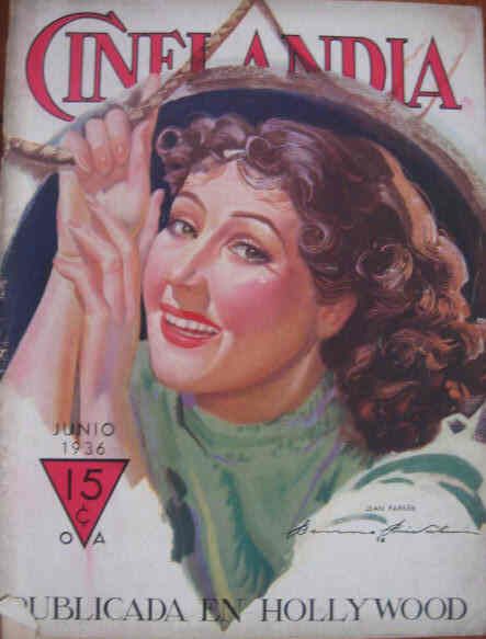 CINELANDIA magazine side cover June 1936