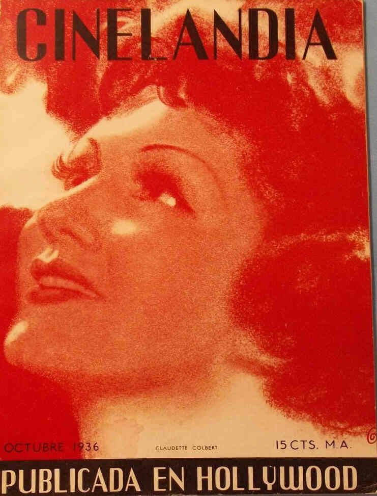 CINELANDIA magazine side cover October 1936