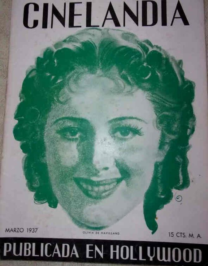 CINELANDIA magazine side cover March 1937