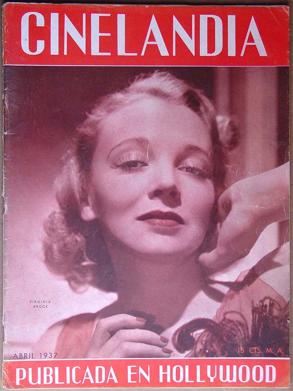 CINELANDIA magazine side cover April 1937