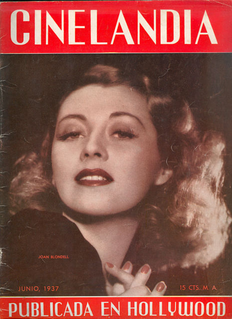 CINELANDIA magazine side cover June 1937
