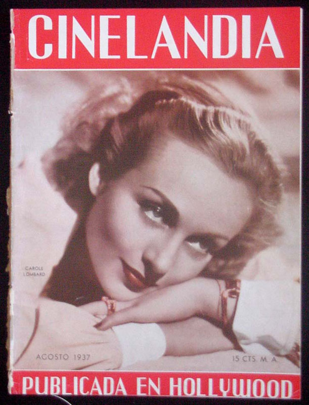 CINELANDIA magazine side cover August 1937