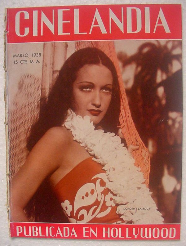 CINELANDIA magazine side cover March 1938