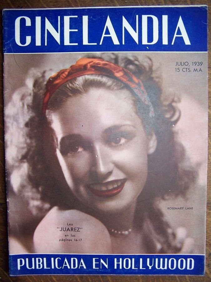 CINELANDIA magazine side cover July 1939