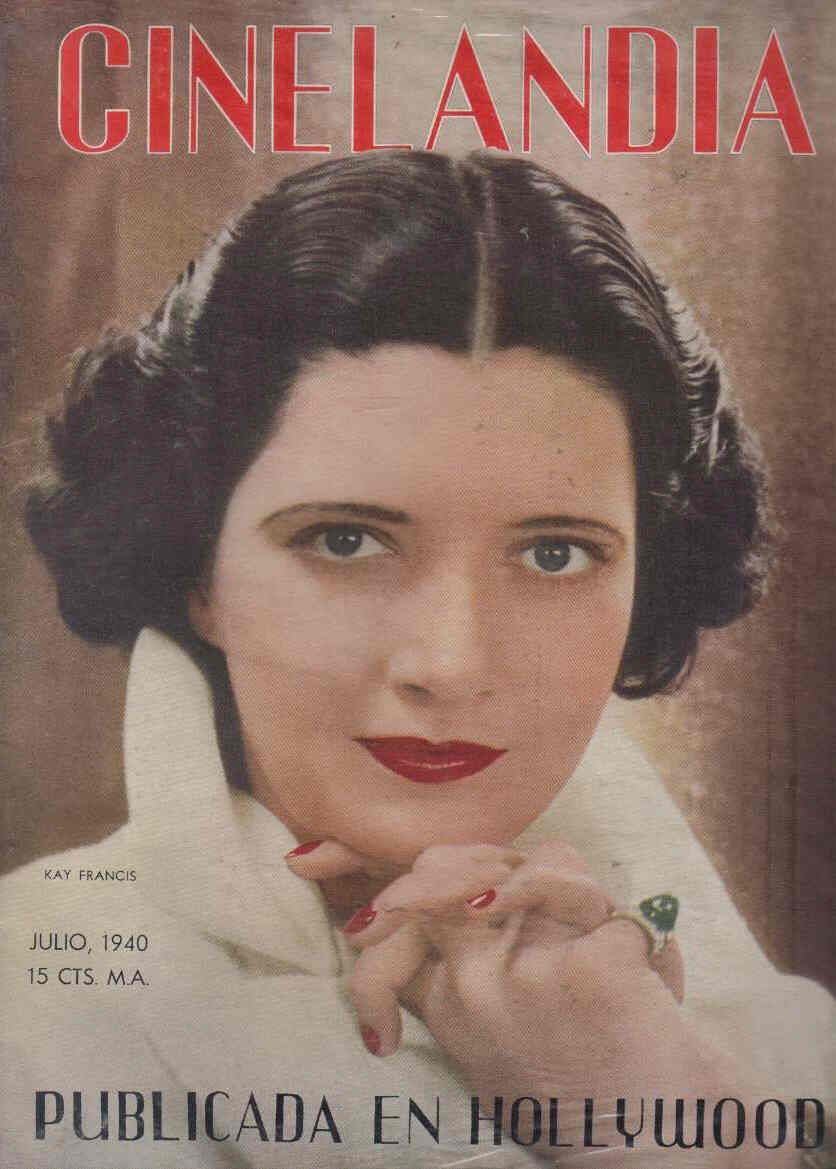 CINELANDIA magazine side cover July 1940