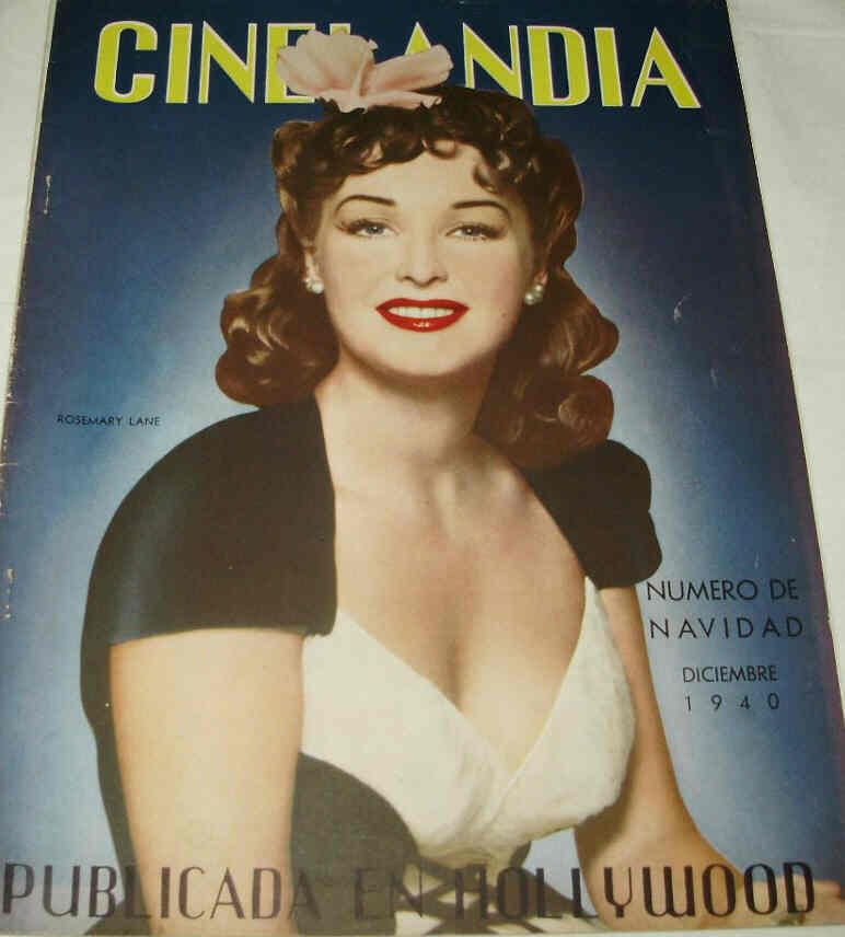 CINELANDIA magazine side cover December 1940