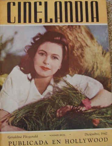 CINELANDIA magazine side cover December 1942