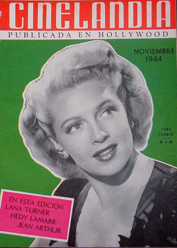 CINELANDIA magazine side cover November 1944