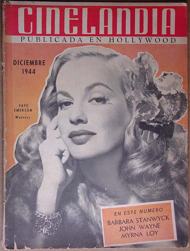CINELANDIA magazine side cover December 1944