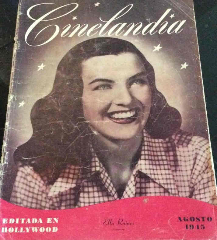 CINELANDIA magazine side cover August 1945
