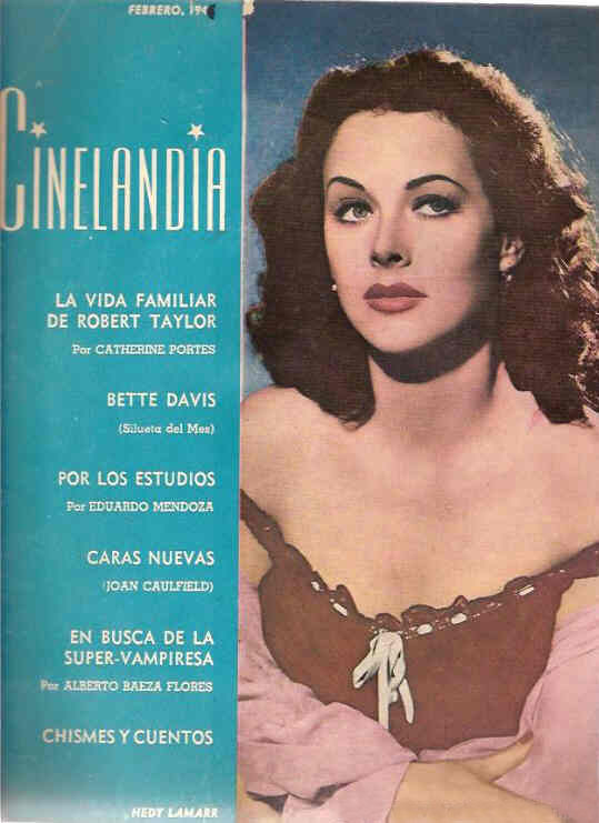 CINELANDIA magazine side cover February 1946