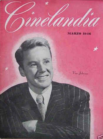 CINELANDIA magazine side cover March 1946